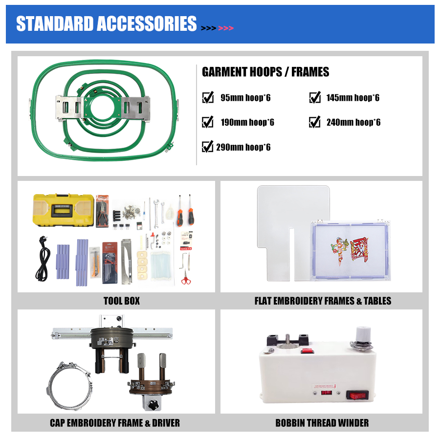 High Precision Intelligent Multifunctional Convenient 3 Heads Automated Embroidery Machine