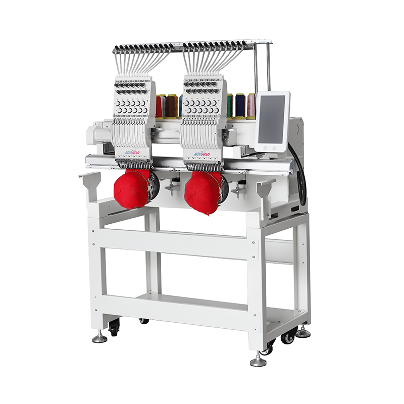 Commercial 2 head embroidery machine output