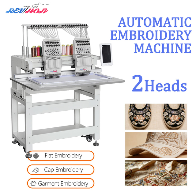 2 Head China Factory High Quality Embroidery Machine Price Made in China