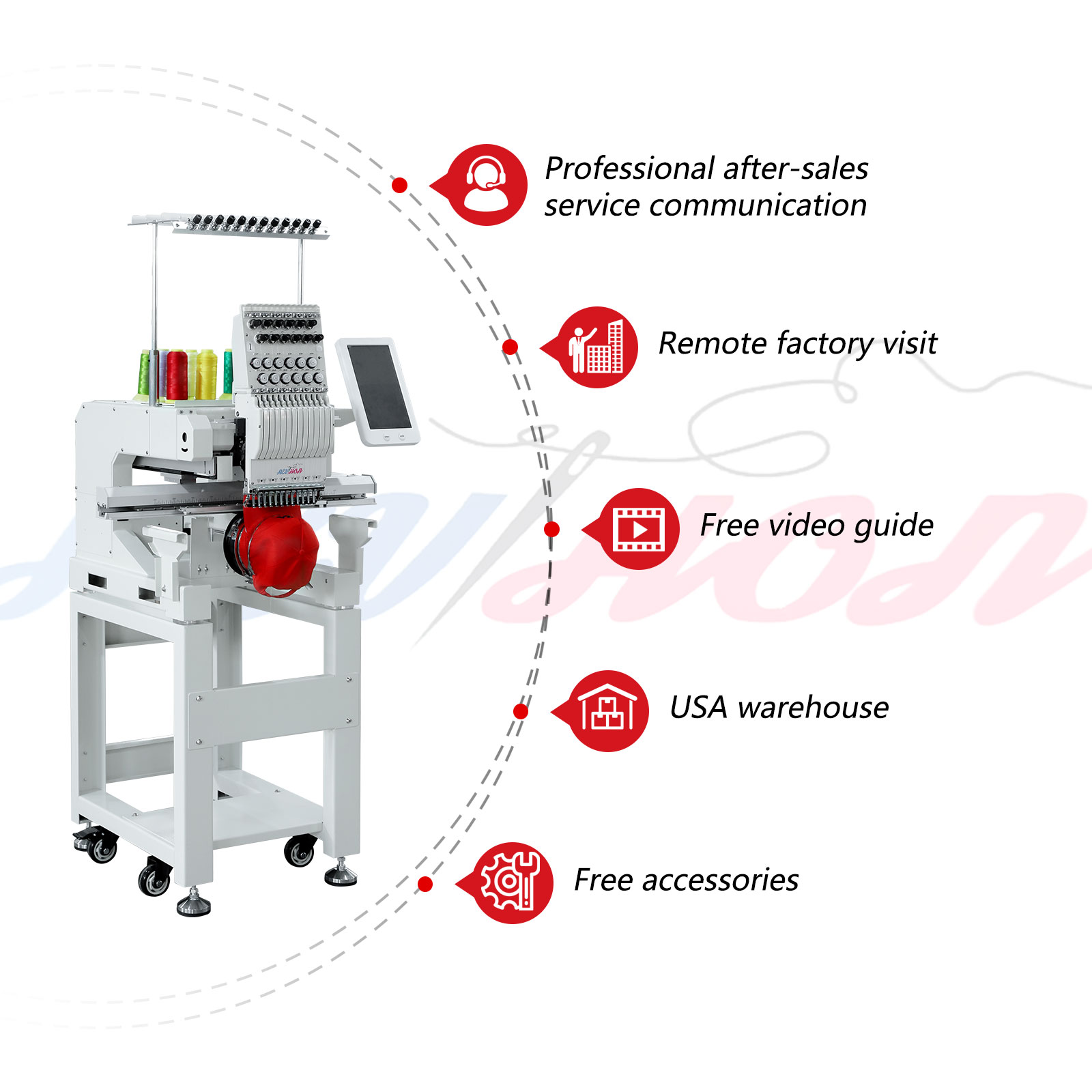 2026 Single Head 12/15 Needle Computerized Embroidery Machine Price Brother Embroidery Machine Quality for Bead Embroidery