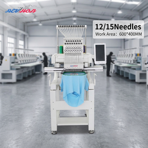 Revhon Digital Computerized Automatic 1 Head Cap Embroidery Machine with 1200 RPM and 400x600mm Embroidery Area